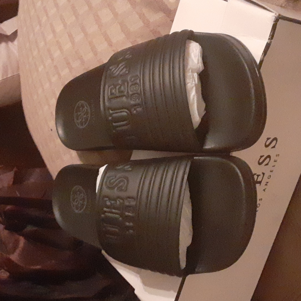 Men's Black Guess Sandal/Slides